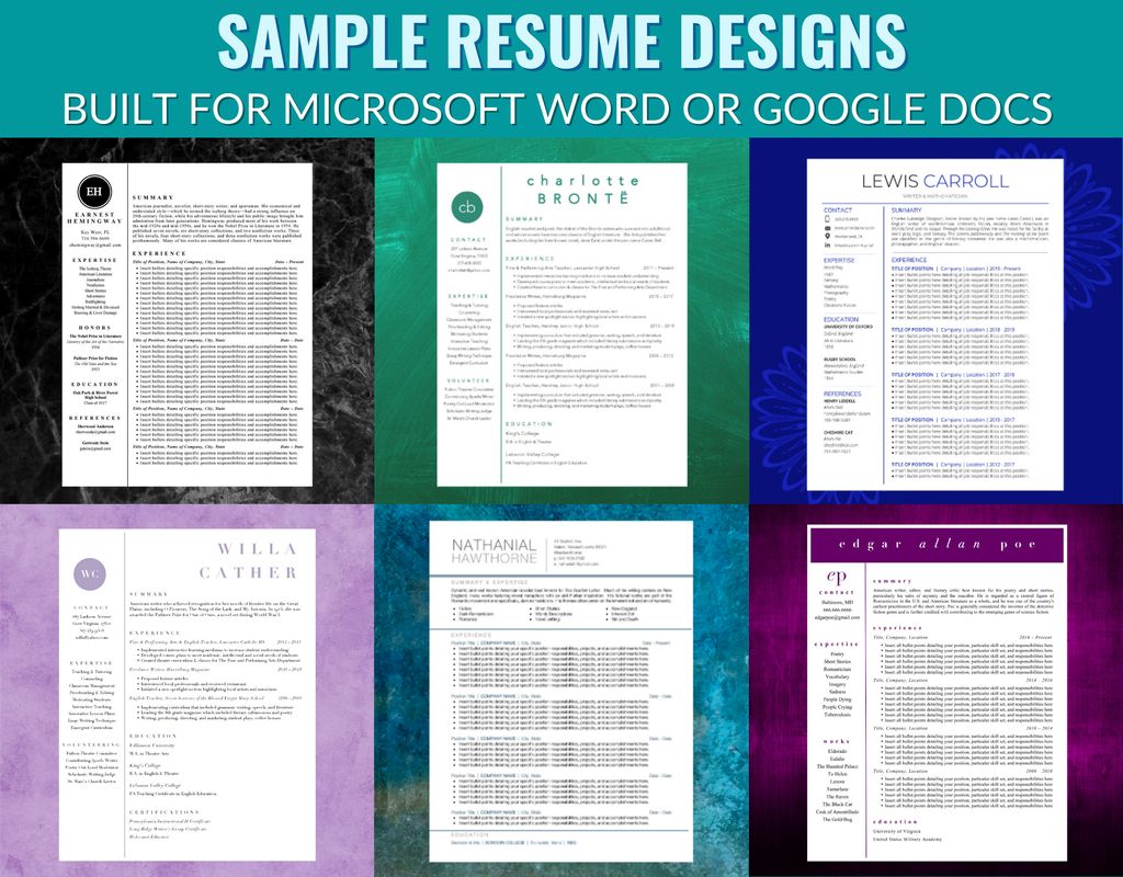 Sample Resume Designs