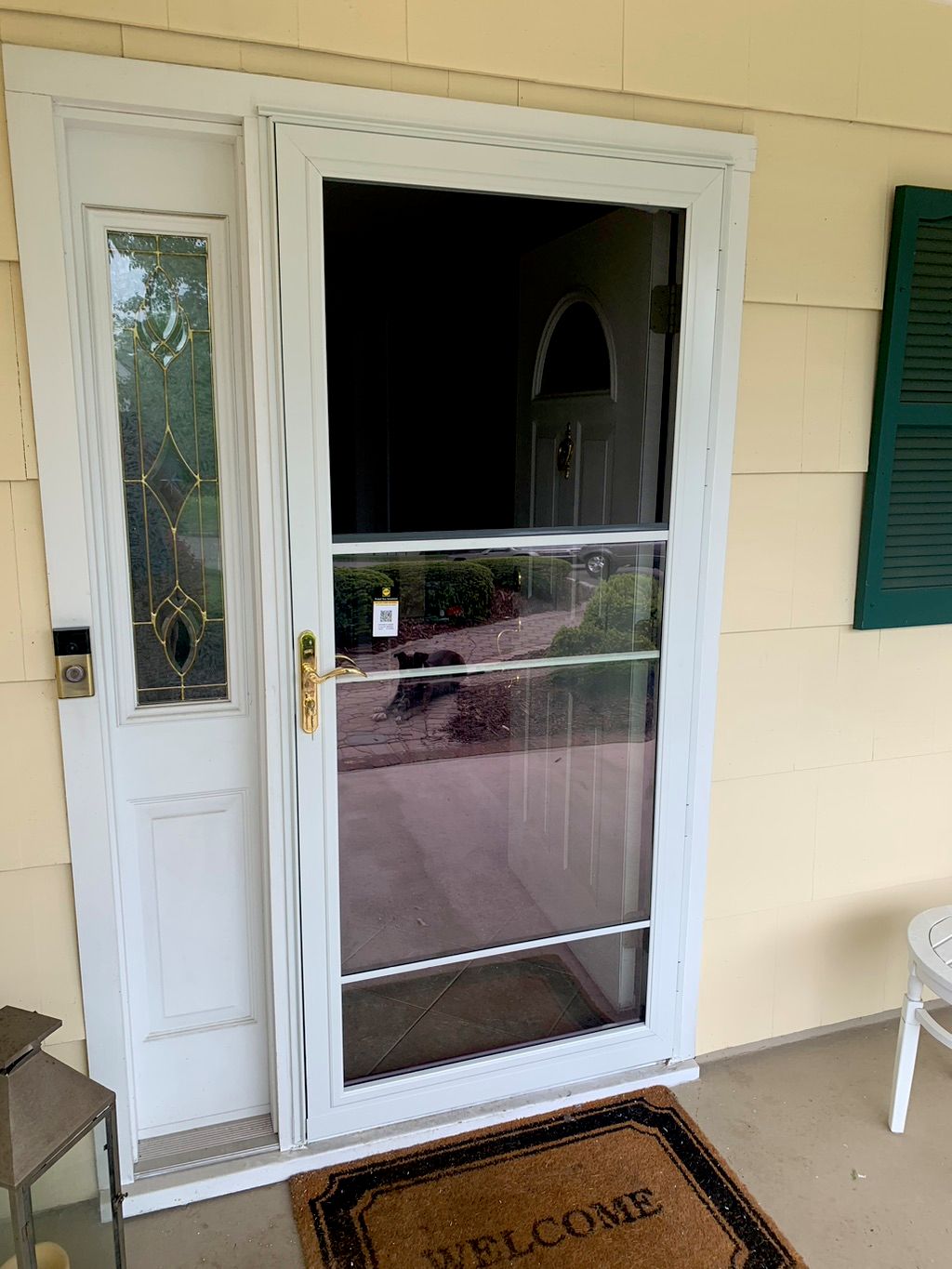 New screen door (Pella Rollscreen) installation 