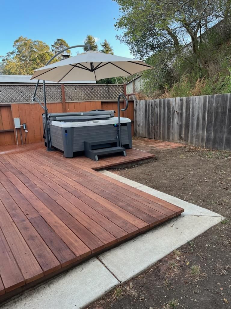 Finished project Deck with New Hot tub installatio