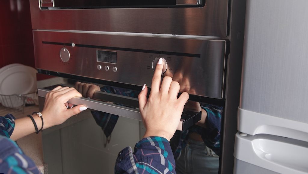 oven self cleaning button