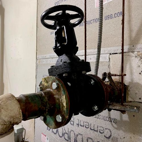 main building shut off valve replacement 