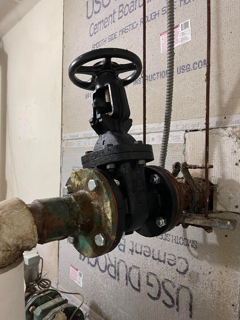 main building shut off valve replacement 