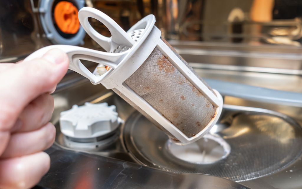 How to clean your dishwasher filter.