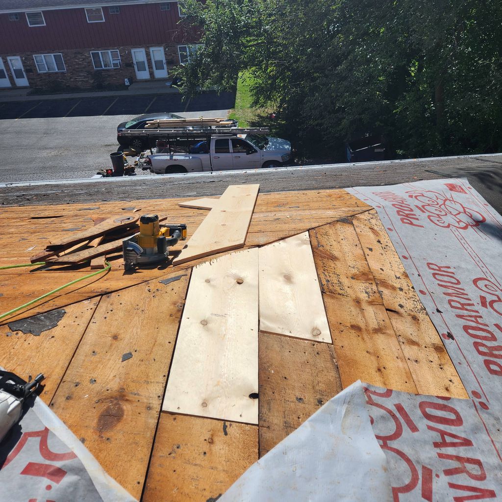 replacement of any rotten wood