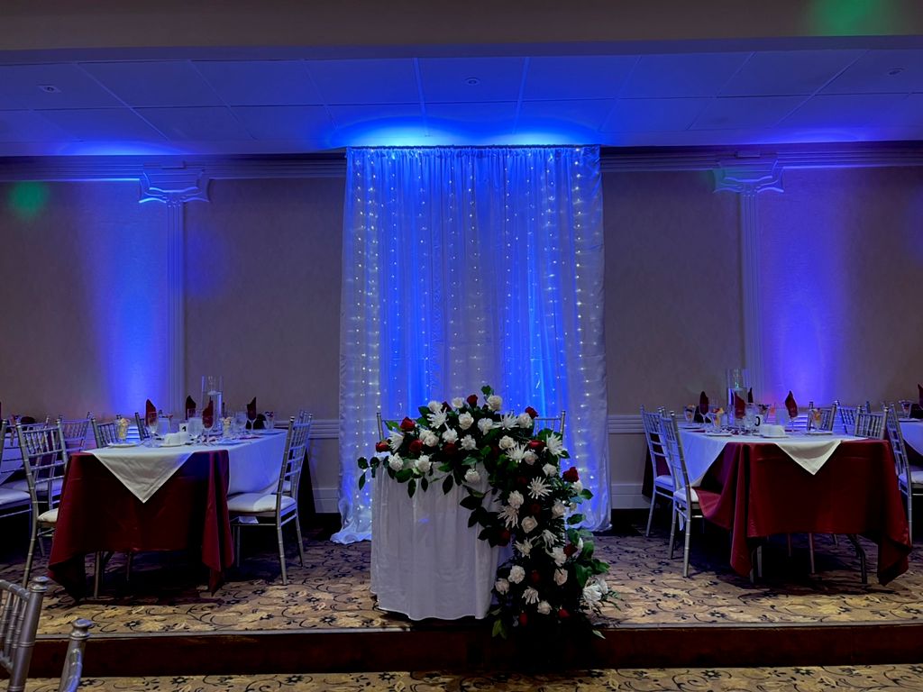 Here we have some uplighting around a dining area 