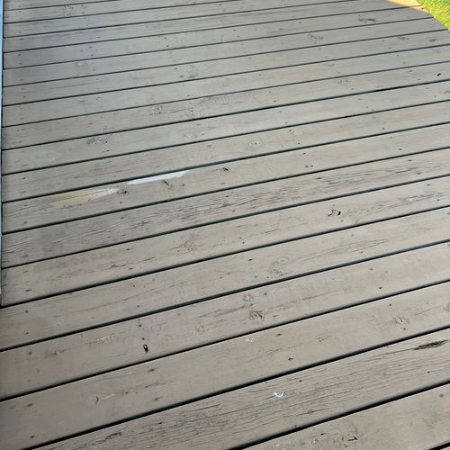 David was hired to stain our deck, and he did a wo