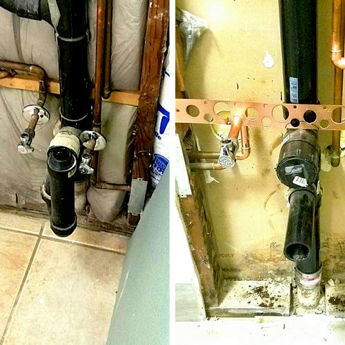 Partial Water And Drain Repipe With Cleanout Added