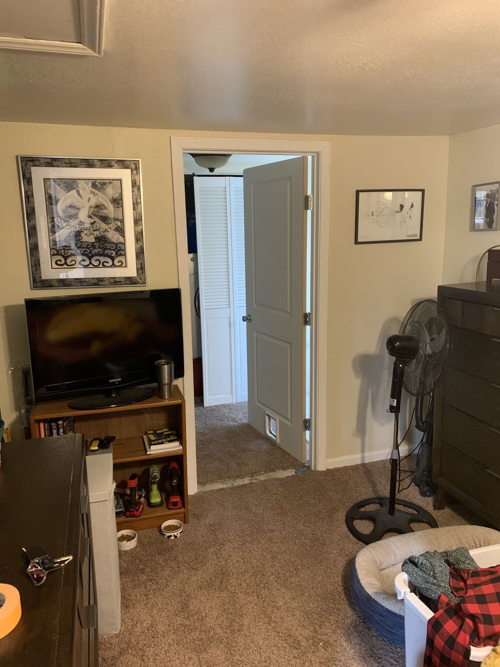Separation wall installed to separate bedroom from