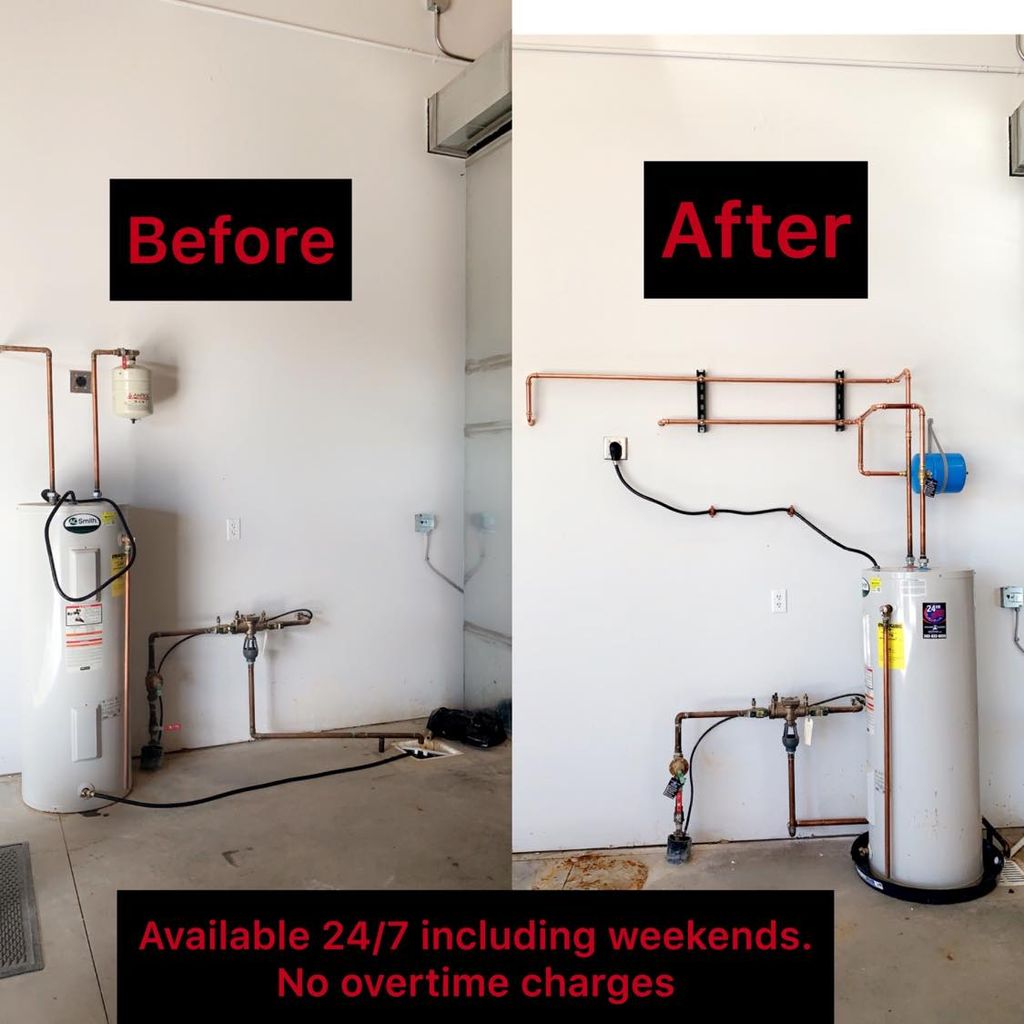 Water heater replacements - up to code. Plumbers a
