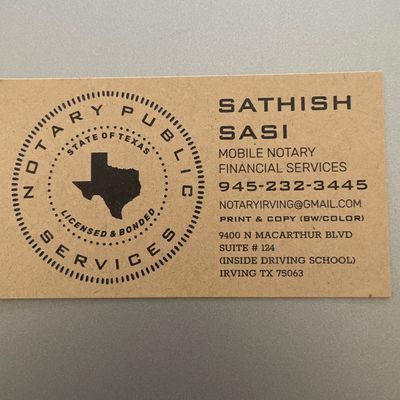 Avatar for Sathish Notary Services