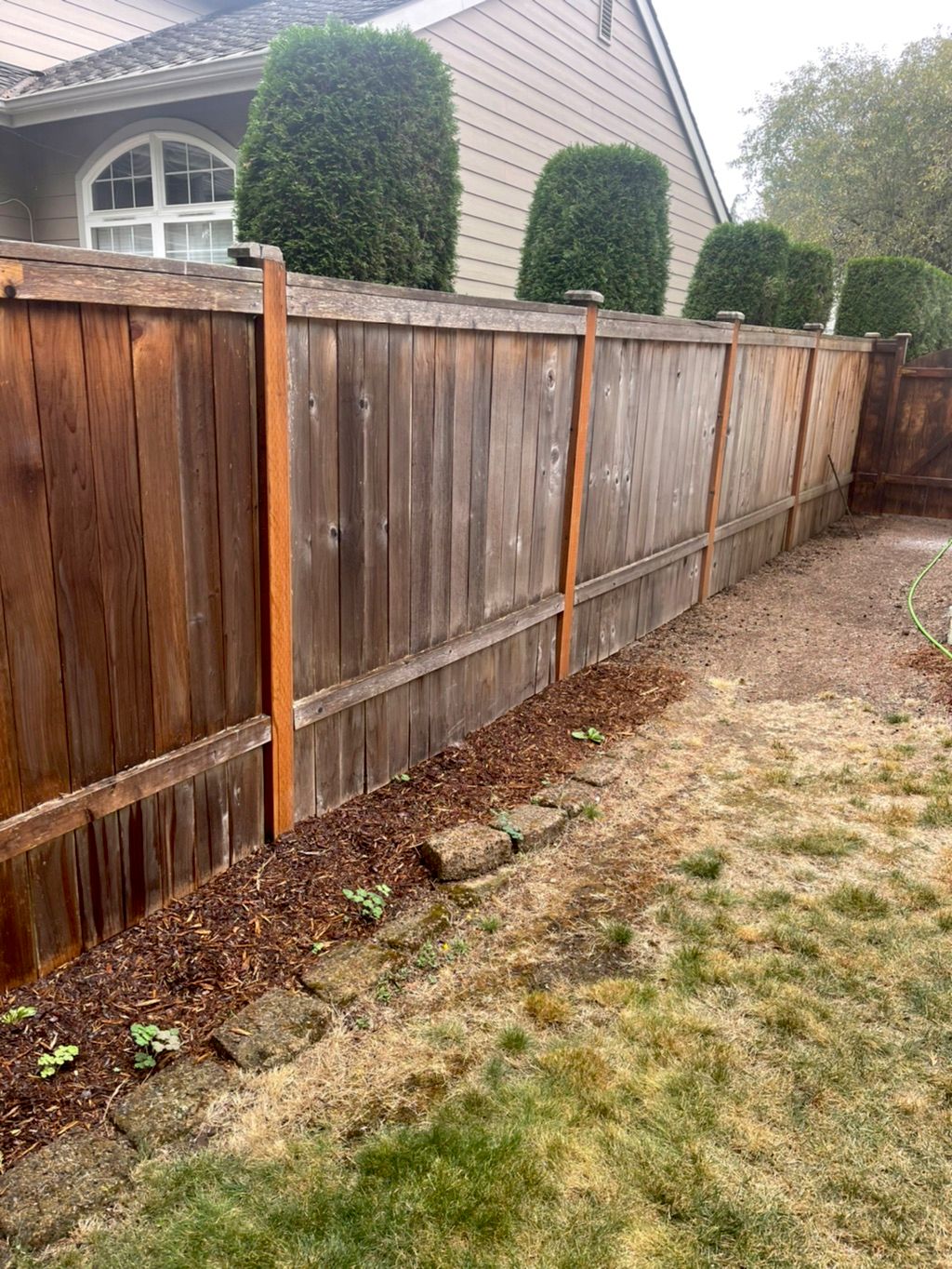 Before pressure wash