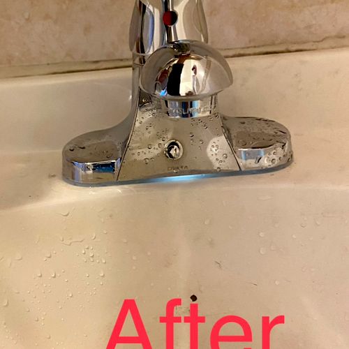 Did a fast and great job. Bathroom faucet was shoo