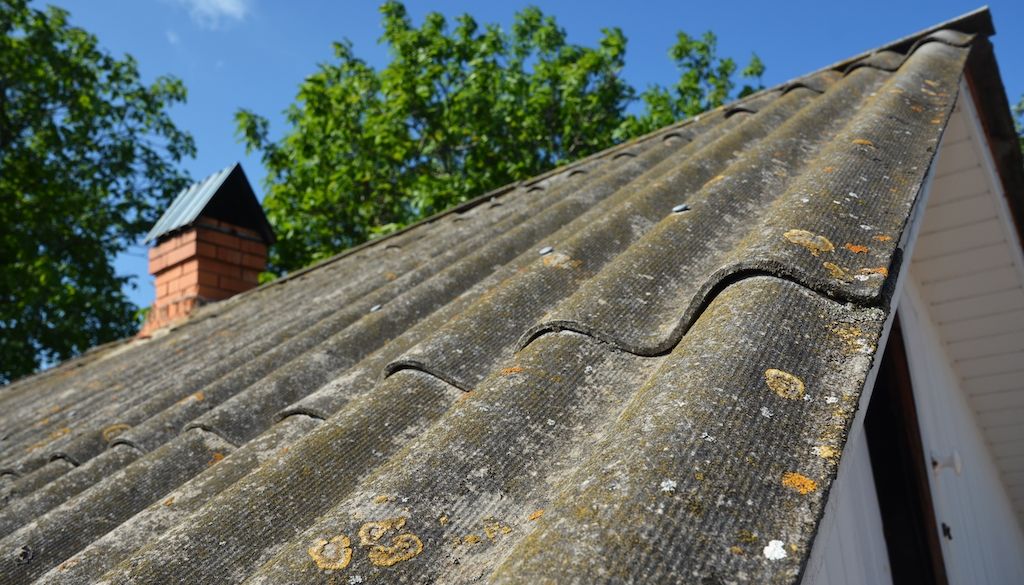 old roof on house