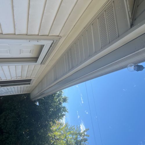 Todd replaced the soffit and fascia on our garage 