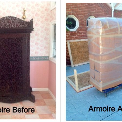 Armoire before/after