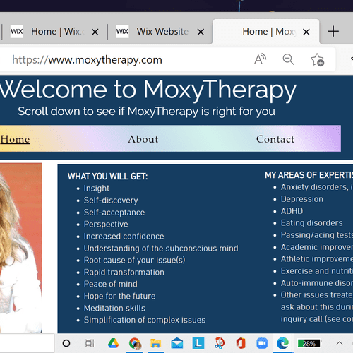 My website, moxytherapy.com