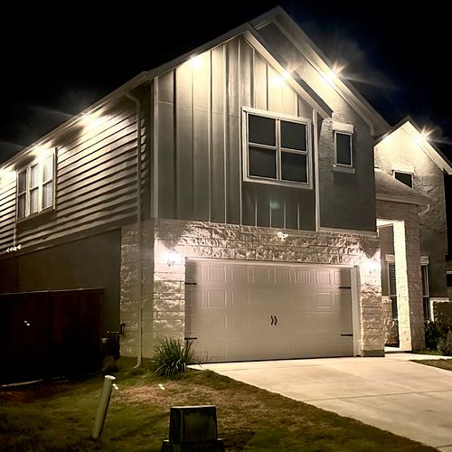 Dan did an amazing job installing 17 soffit lights