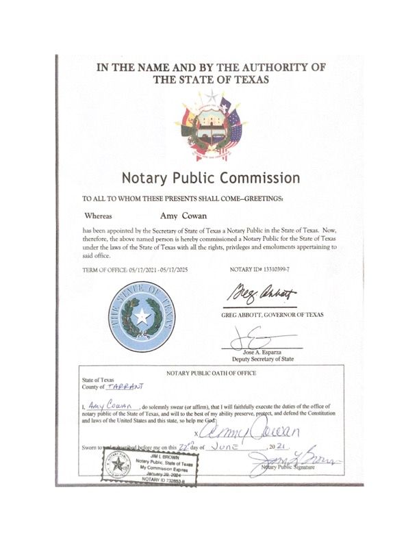 Texas Notary Public Commission