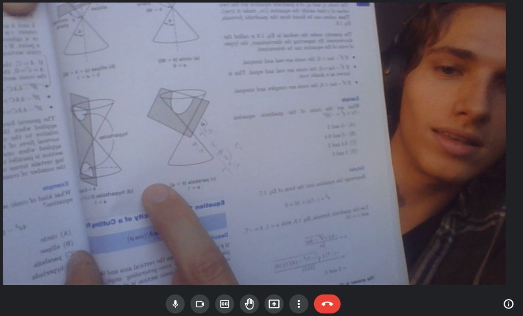 Describing conic sections. I tend to print out all