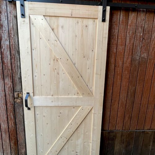Barn door installation 
