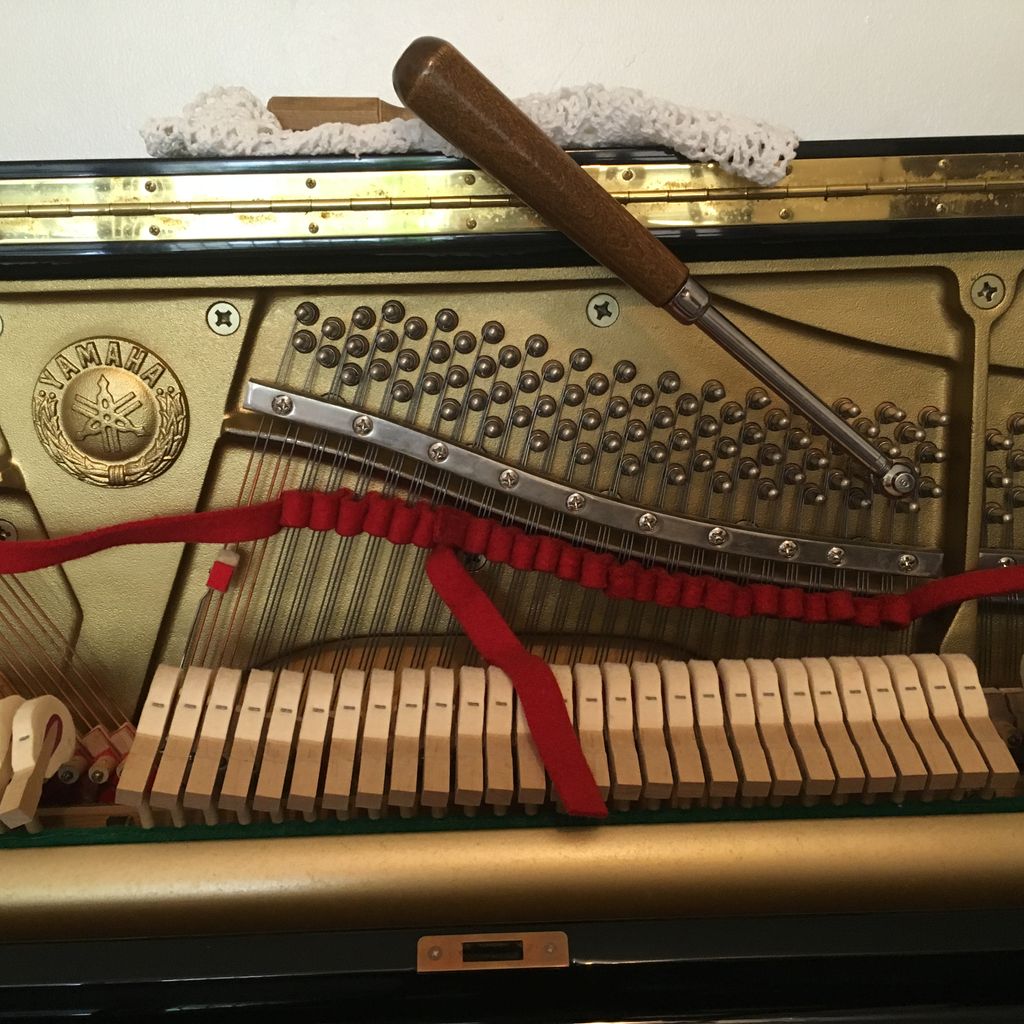 Tuning a Yamaha U1 in the Dominican Republic. Afte
