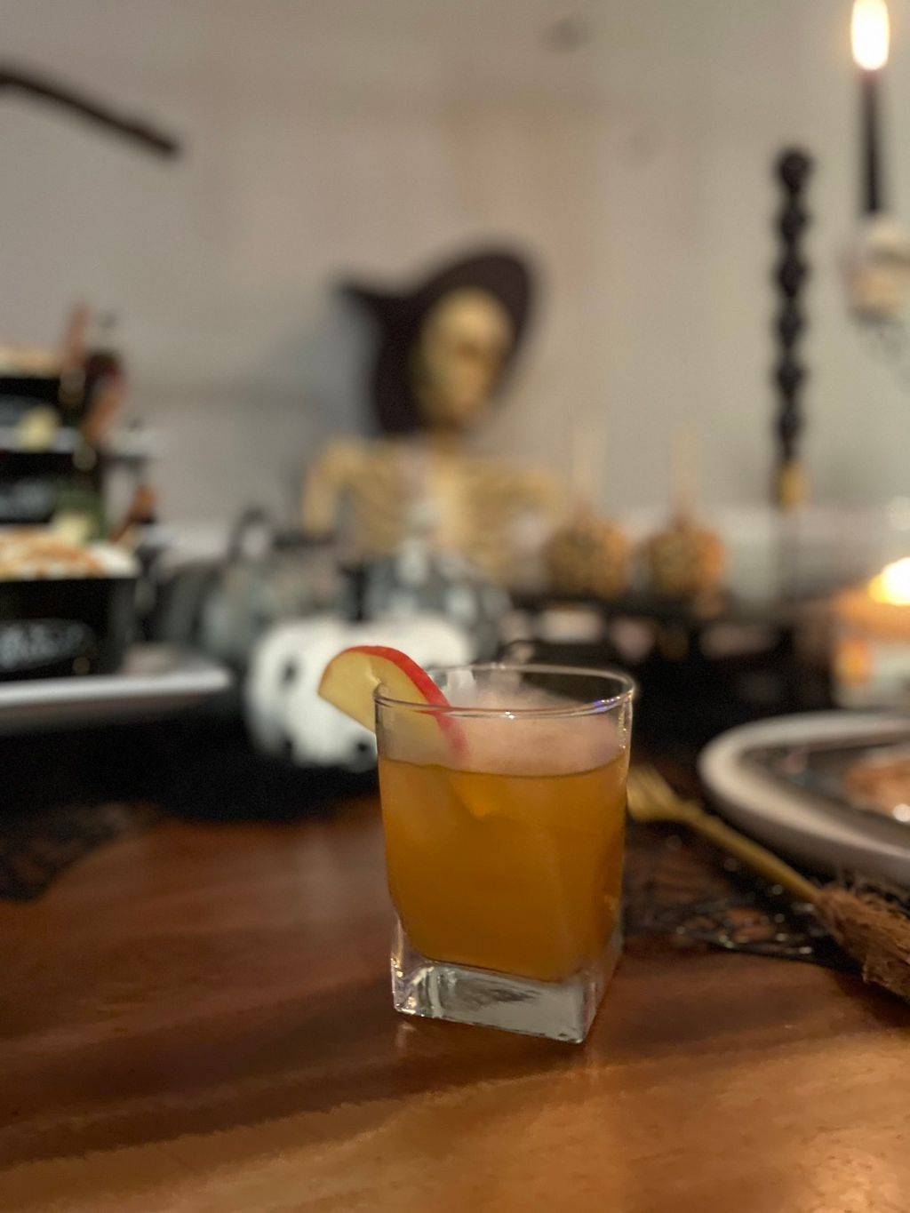 Halloween cocktail with smoke