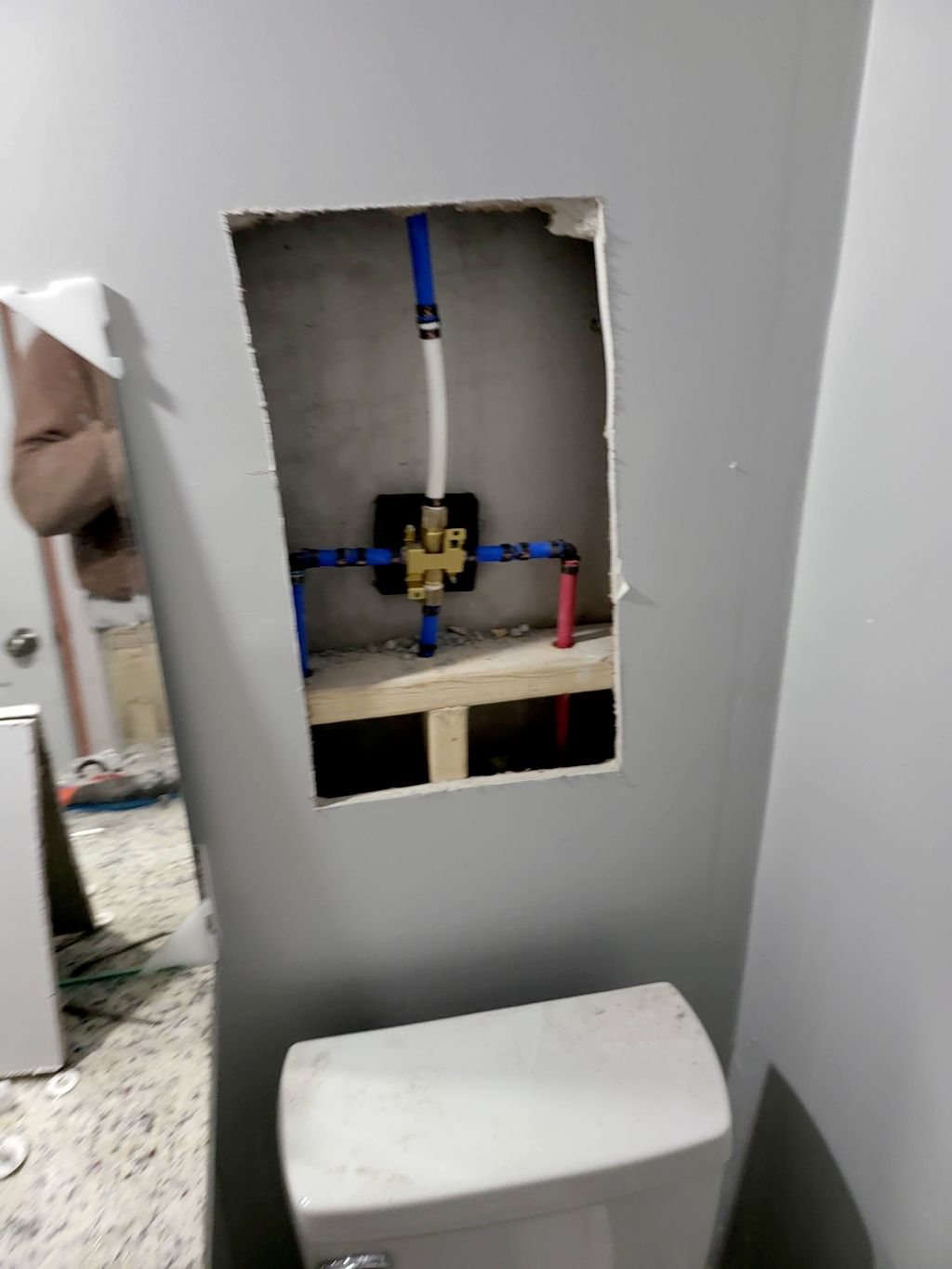 Shower valve repair after a (Plumber) installed it