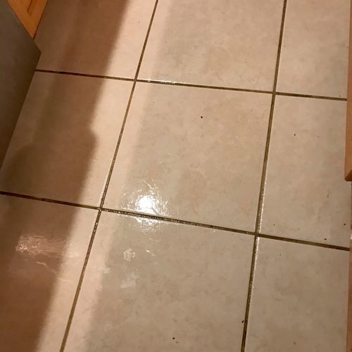 Sparkling tile and grout!