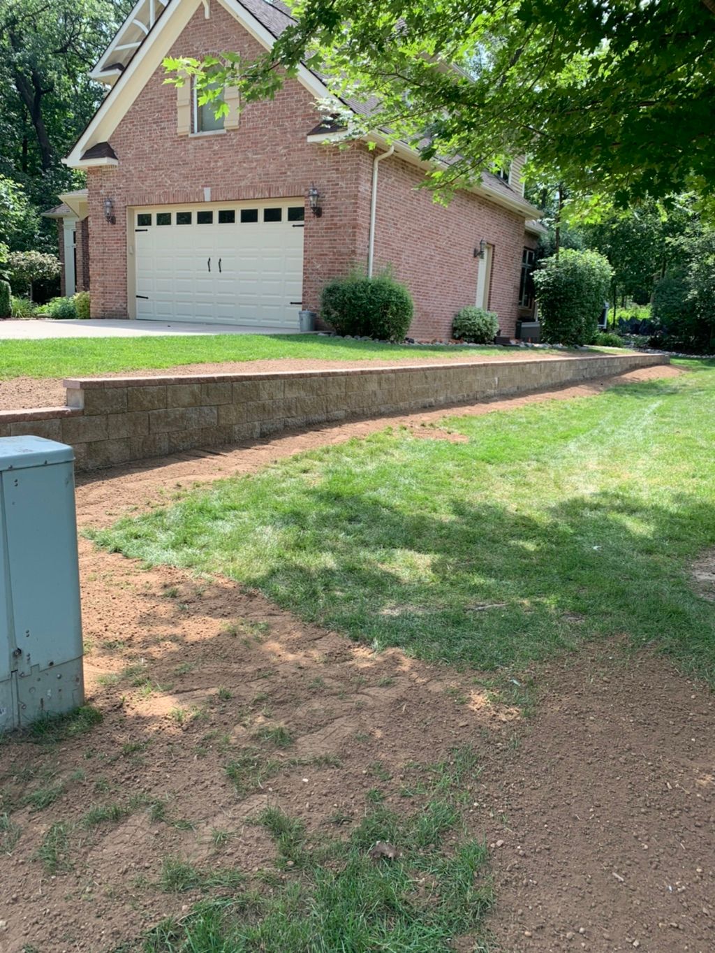 New retaining wall