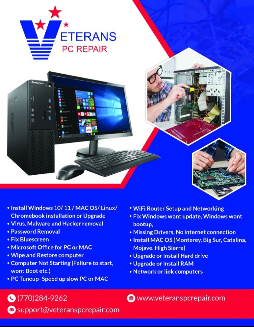 Veterans PC Repair Flyer