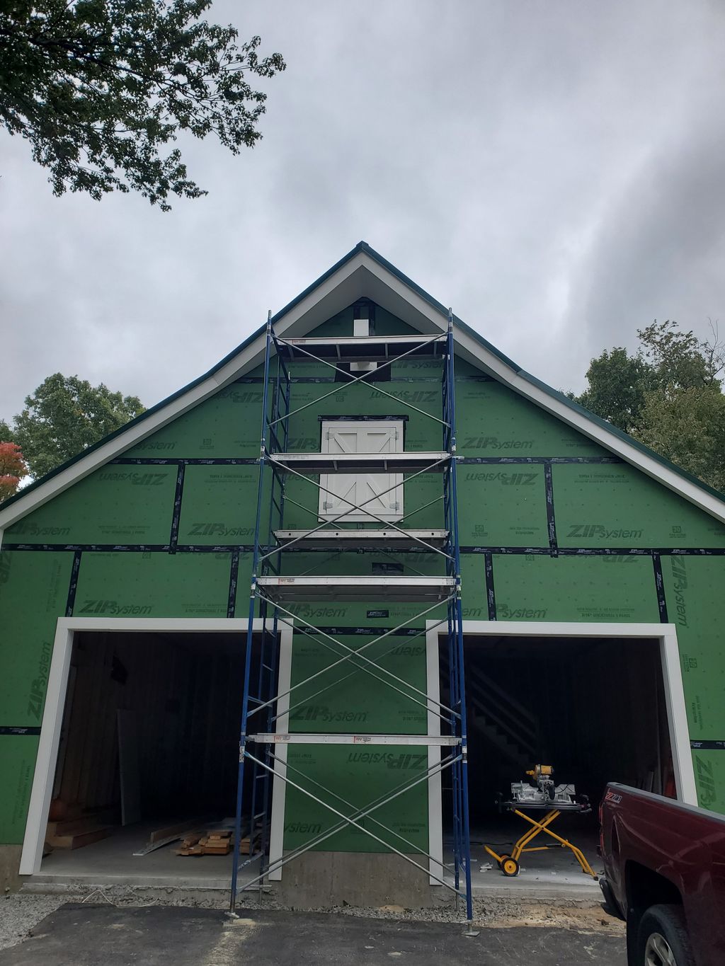 Pvc trim on new garage 