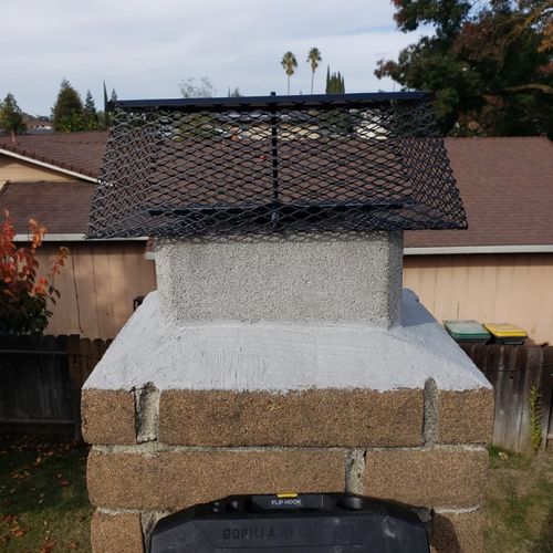 After chimney cap installation plus crown repair a