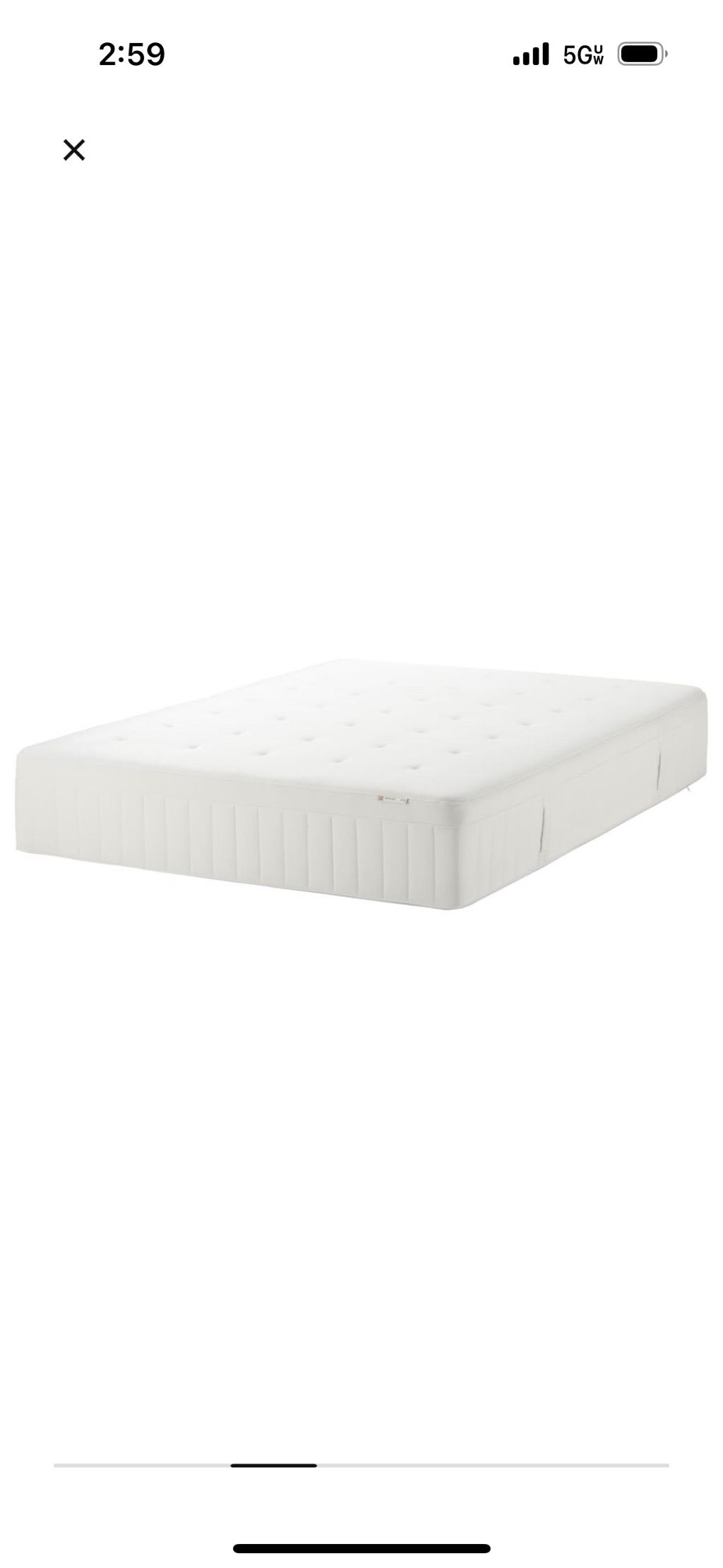 I purchased a bed mattress from Ikea without reali