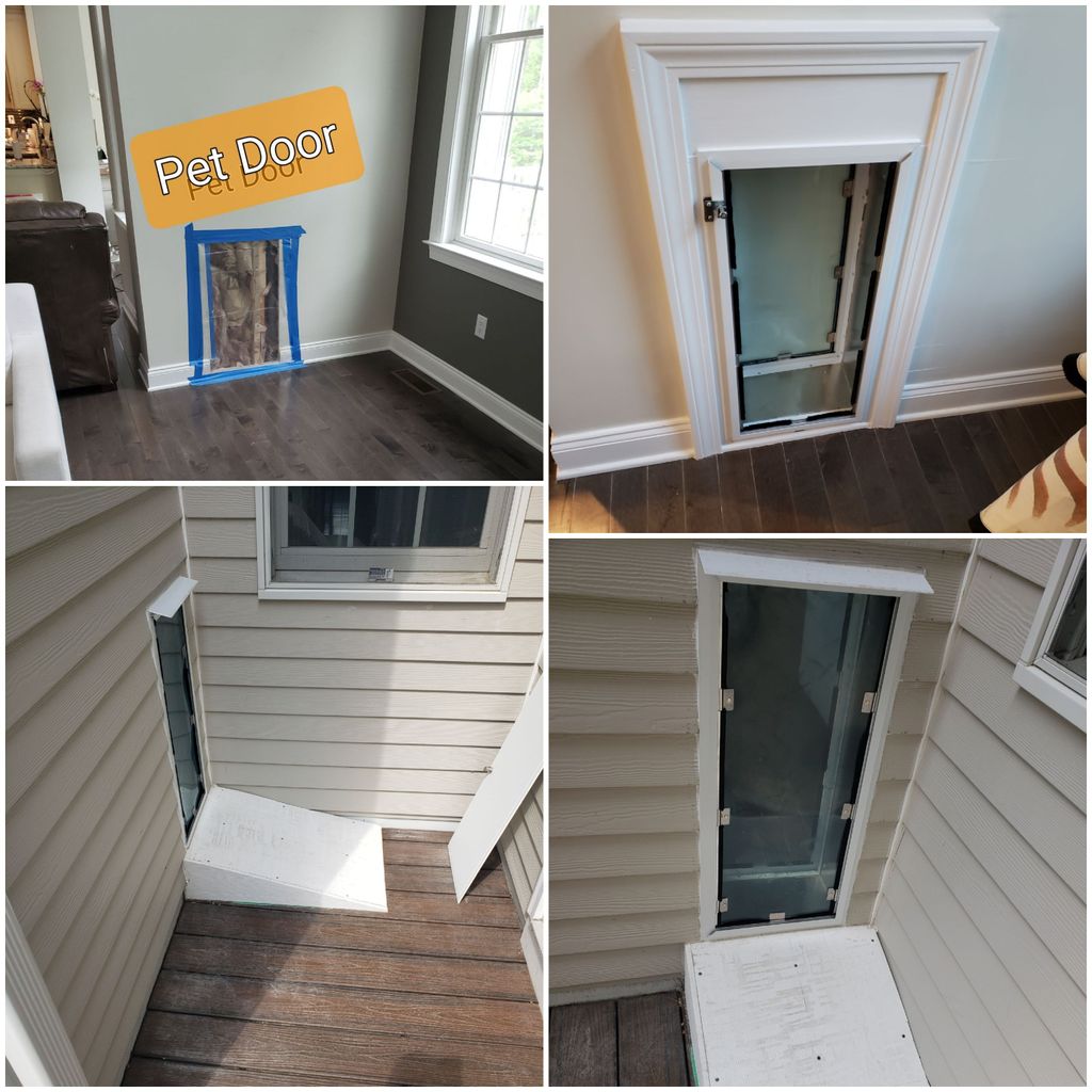 Dog door through wall