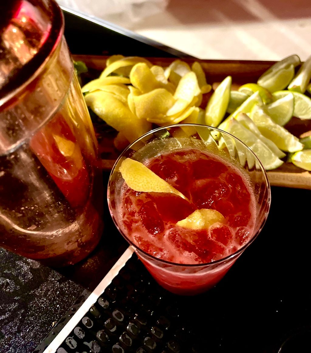 The delicious Cherry Kiss made from scratch using 