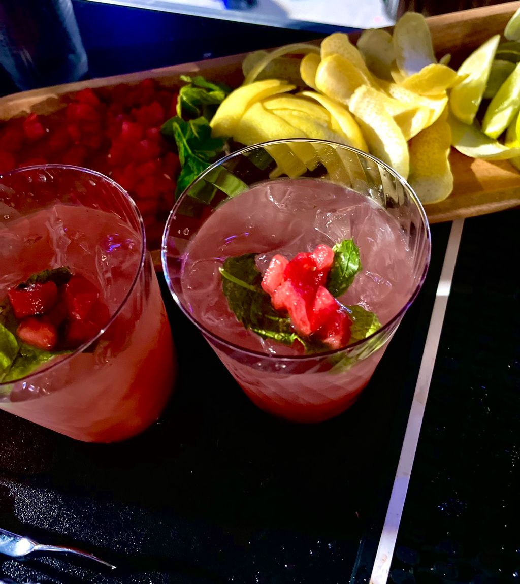Our famous Watermelon Mojito made from scratch usi