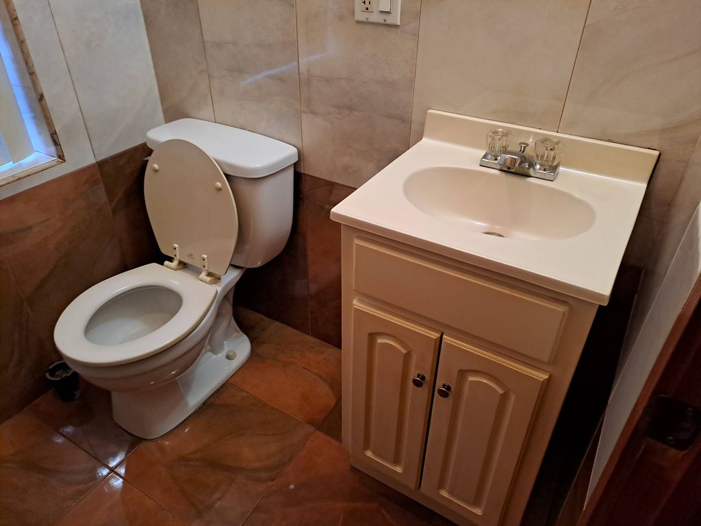 I installed the sink and toilet as well as well as