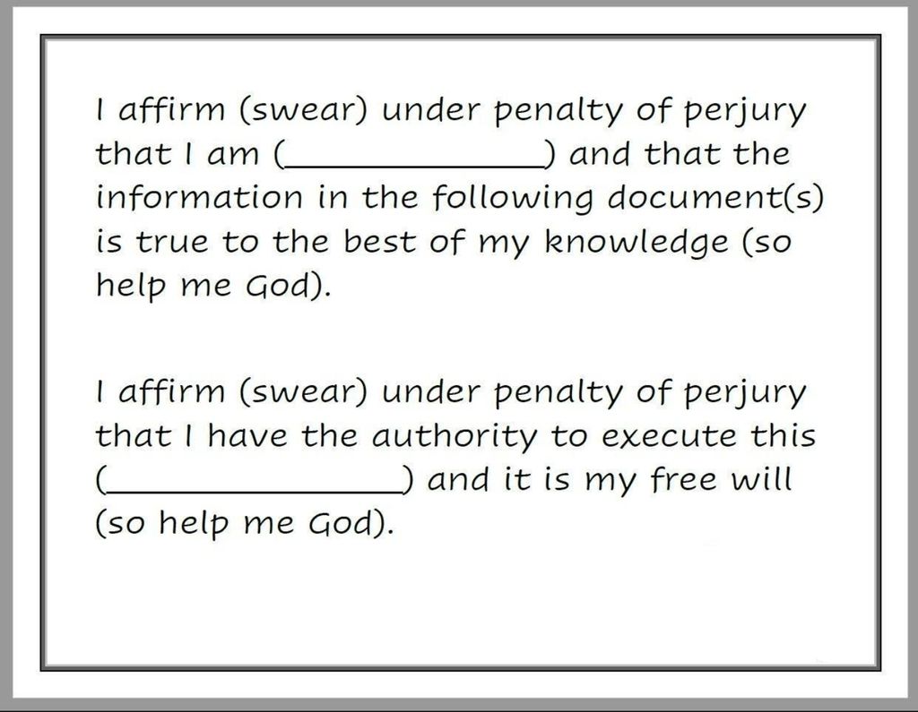 Notary Acknowledgement Wording 