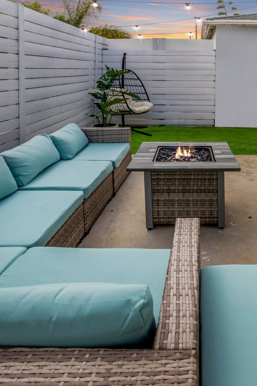 after turf was installed and all furniture put tog