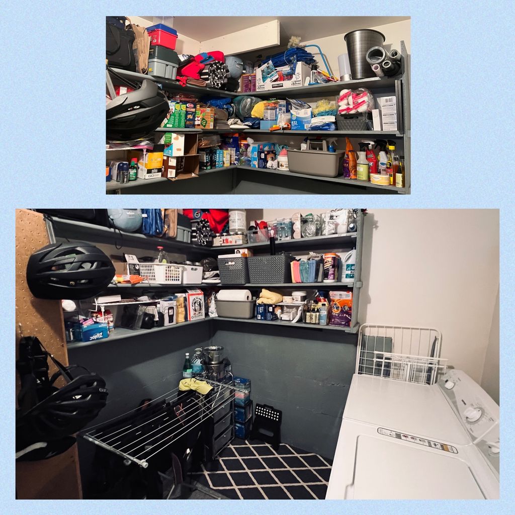 Utility room where everything is easy to find. 