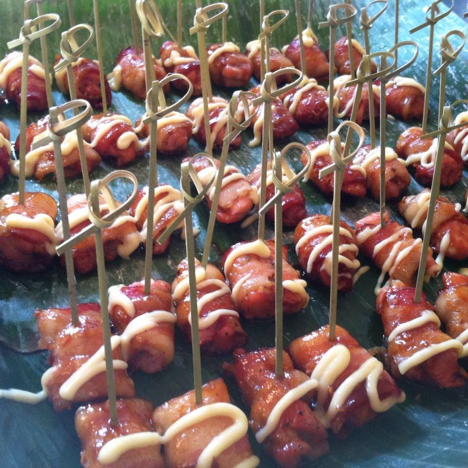 Bacon wrapped huli huli chicken