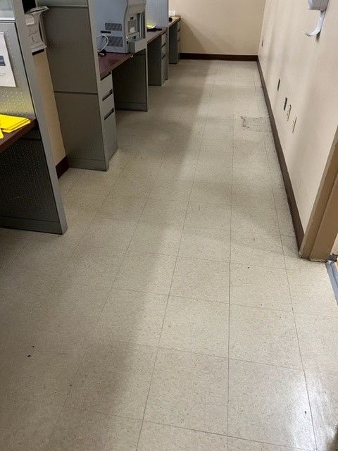 before pic of high traffic desk area