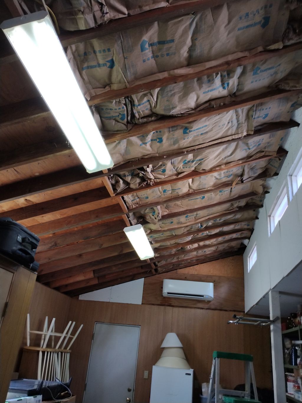 Half done with new insulation