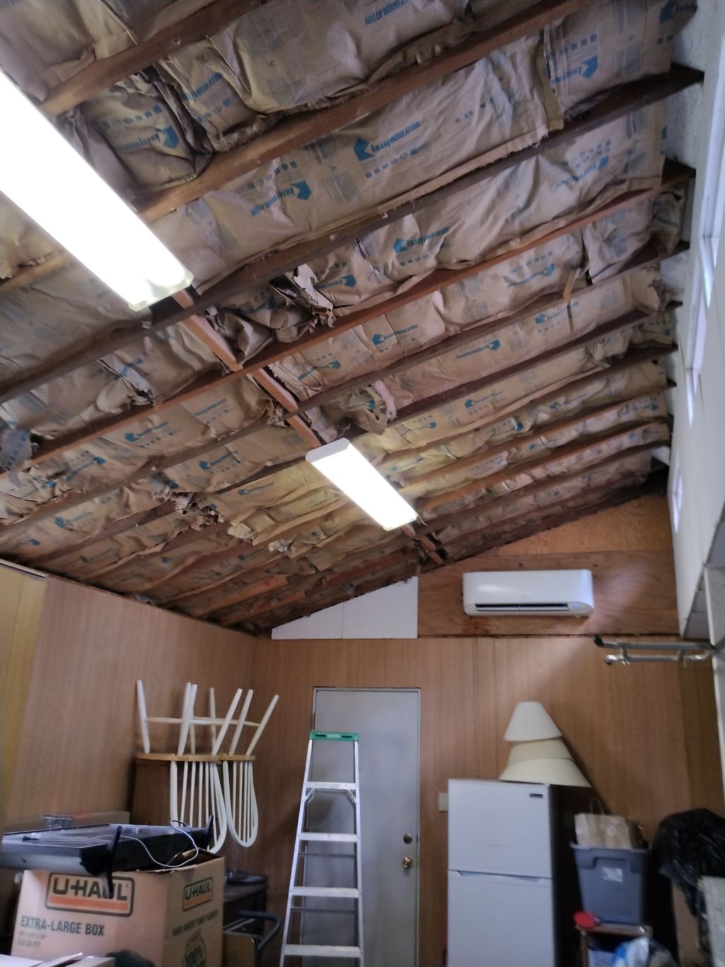 New insulation installation