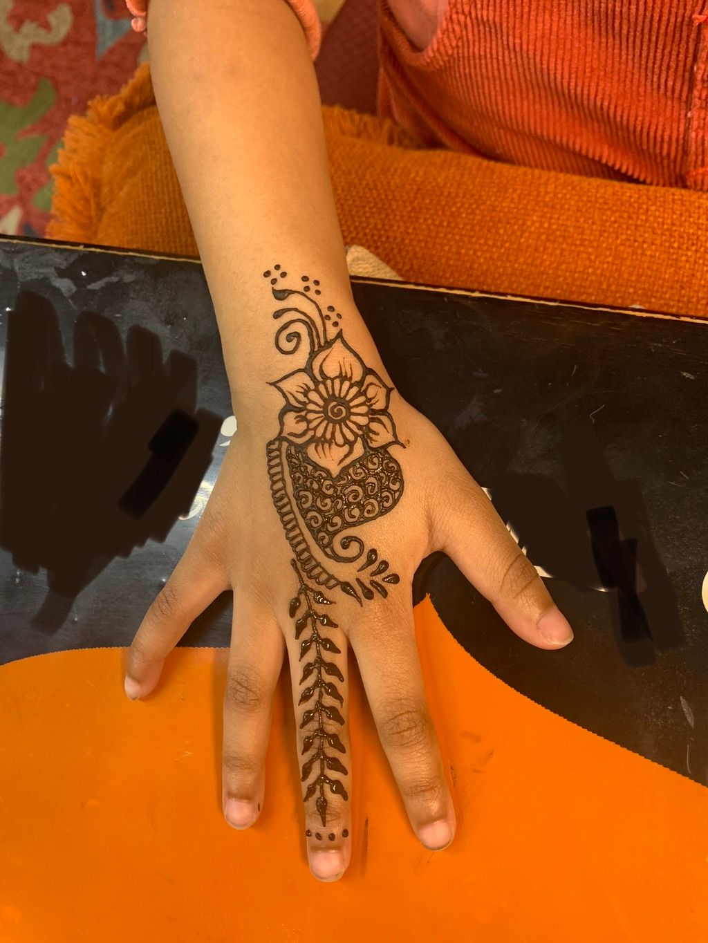 Designed with Henna paste