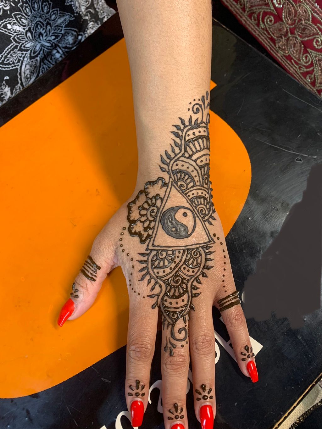Designed with Henna paste