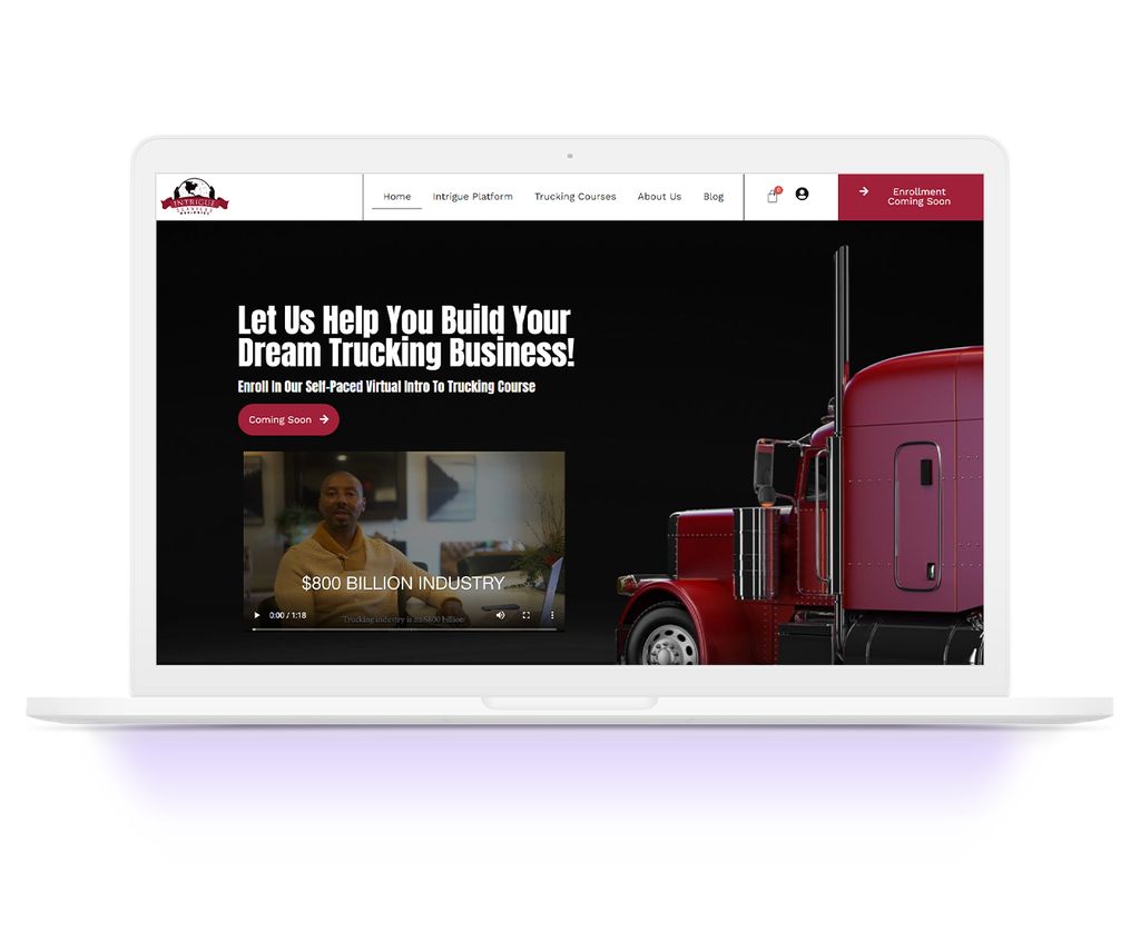 Web Design & Development - Trucking Course Ecommer