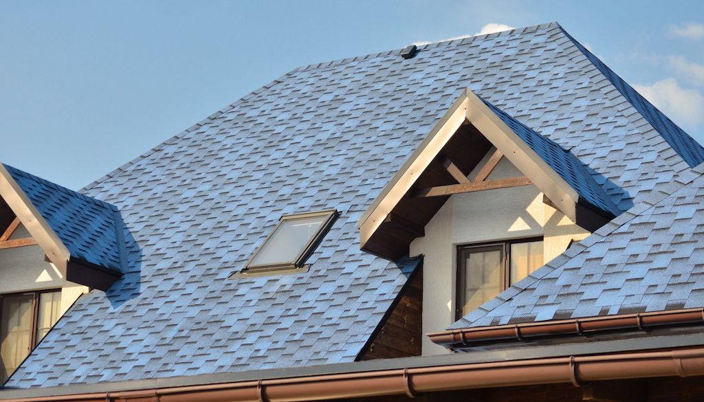 blue roof shingles