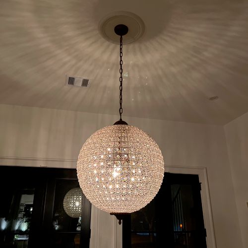 Sergio hung a large, heavy chandelier for me. He w