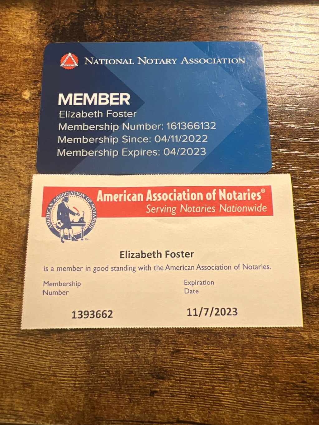 Current Notary membership 
